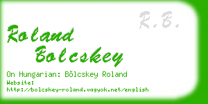 roland bolcskey business card
