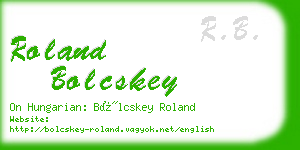 roland bolcskey business card